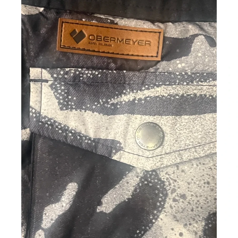 NEW OBERMEYER BOY'S BLACK ROGUE CAMO BENNETT DOWN JACKET COAT SZ LARGE L